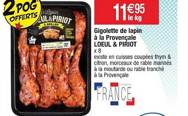 gigolette de lapin à la provençale loeul & piriot