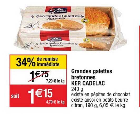 grandes galettes bretonnes ker cadelac 34% de remise immédiate