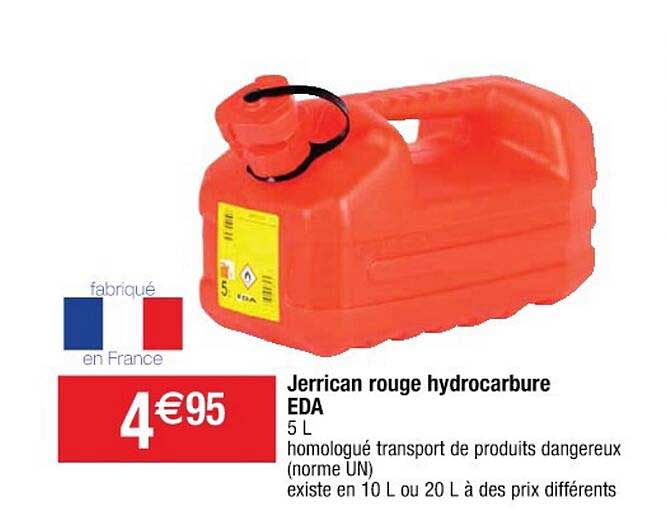 jerrican rouge hydrocarbure eda