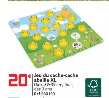jeu du cache-cache abeille xl