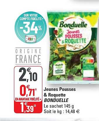 jeunes pousses & roquette bonduelle