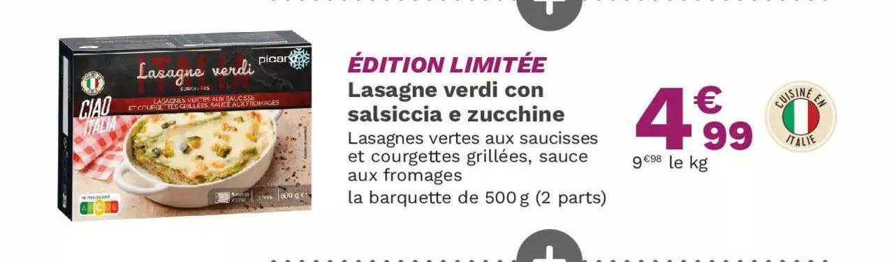 lasagne verdi con salsiccia e zucchine