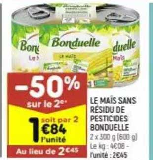 le maïs sans résidu de pesticides bonduelle
