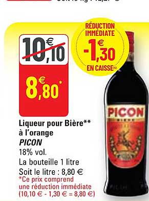 liqueur pur bière à l'orange picon