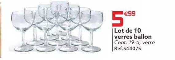 Lot De 10 Verres Ballon
