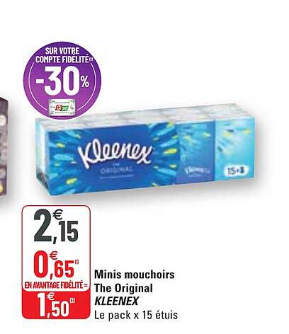 Minis Mouchoirs The Original Kleenex