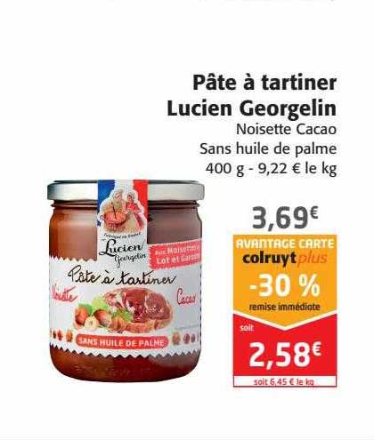 pâte à tartiner lucien georgelin