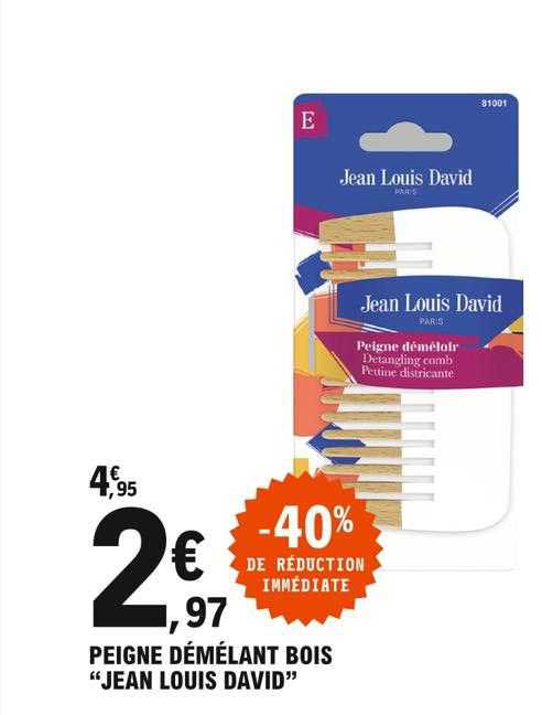 peigne démêlant bois "jean louis david"