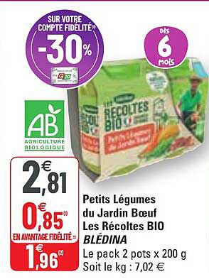 petits légumes du jardin bœuf les récoltes bio blédina