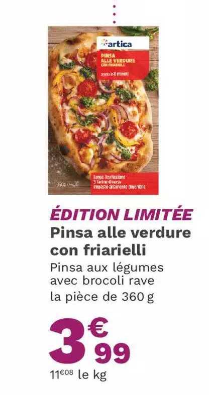 pinsa alle verdure con friarielli