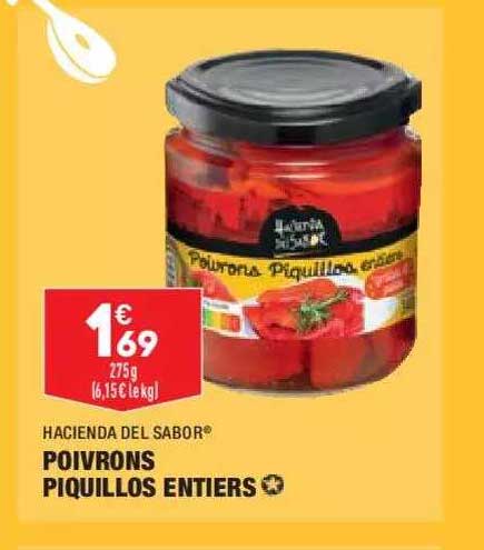 poivrons piquillos entiers hacienda del sabor