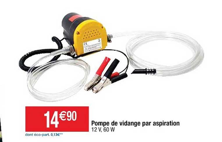 pompe de vidange par aspiration