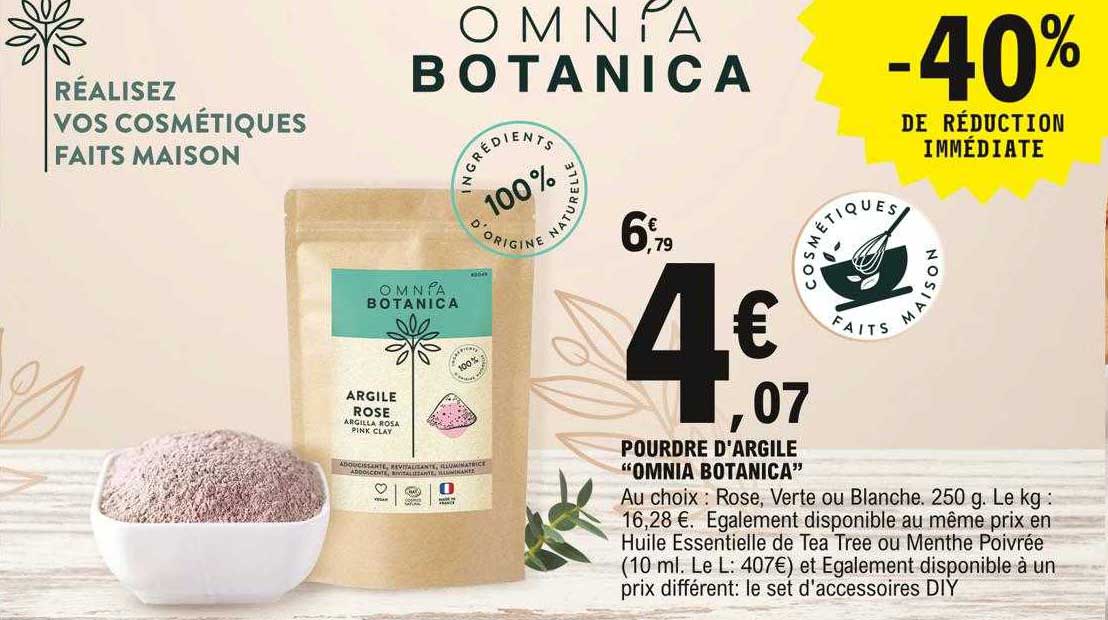 poudre d'argile "omnia botanica"