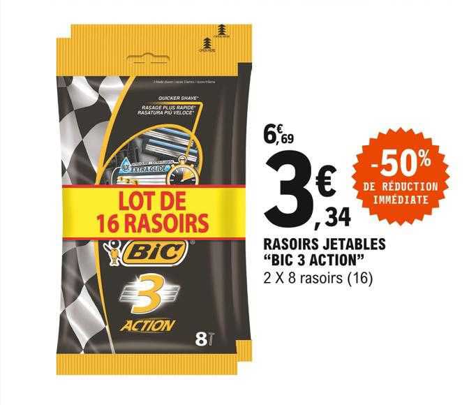 Rasoirs Jetables "bic 3 Action"