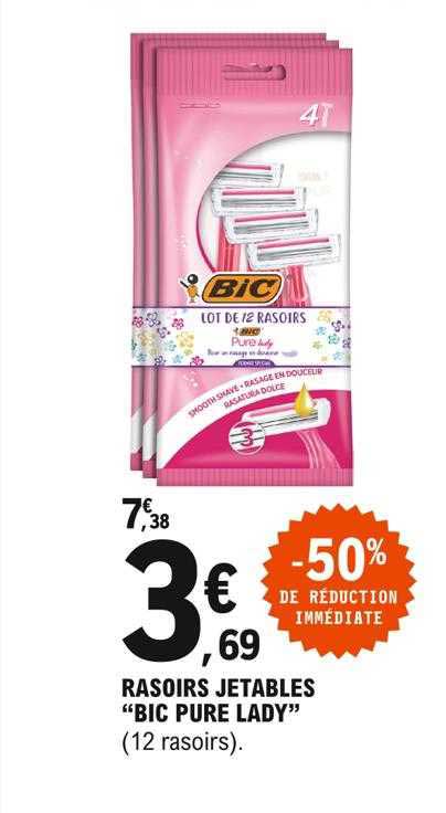 Rasoirs Jetables "bic Pure Lady"