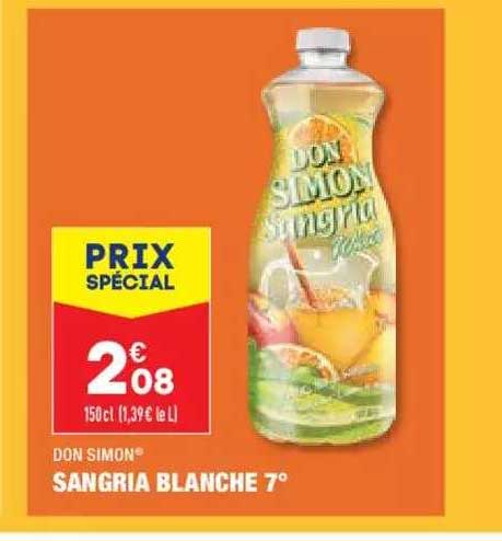 sangria blanche 7° don simon