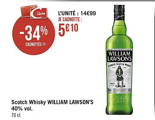 scotch whisky william lawson's 40% vol.