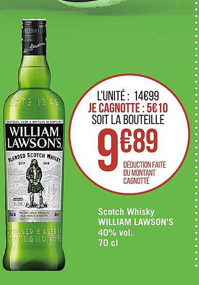 scotch whisky william lawson's 40% vol. 70 cl