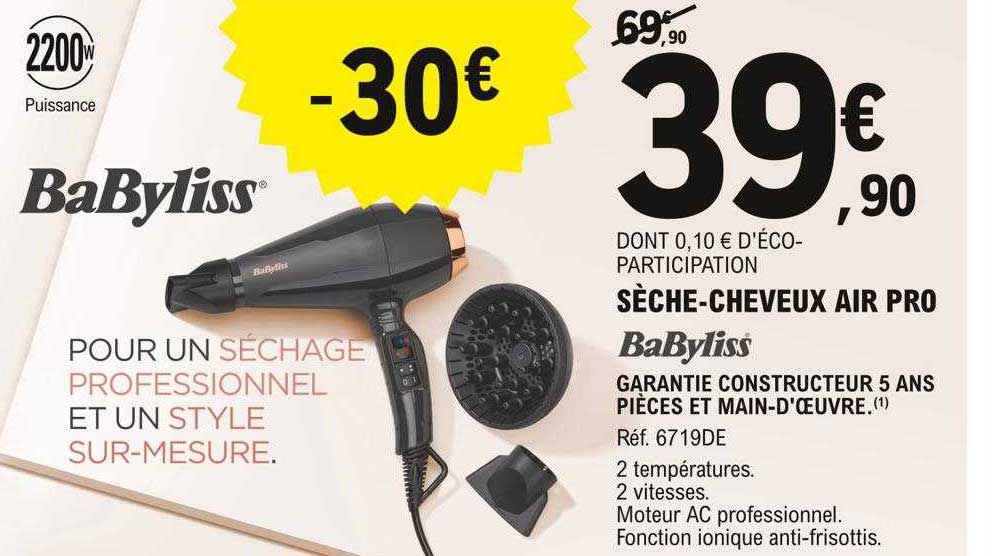 sèche-cheveux air pro babyliss