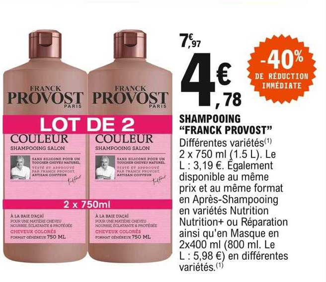 shampooing "frank provost"