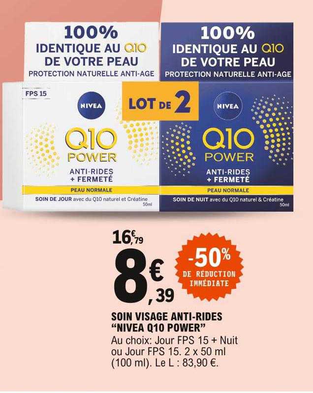 soin visage anti-rides "nivea q10 power"