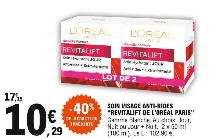 soin visage anti-rides "revitalift de l'oréal paris"