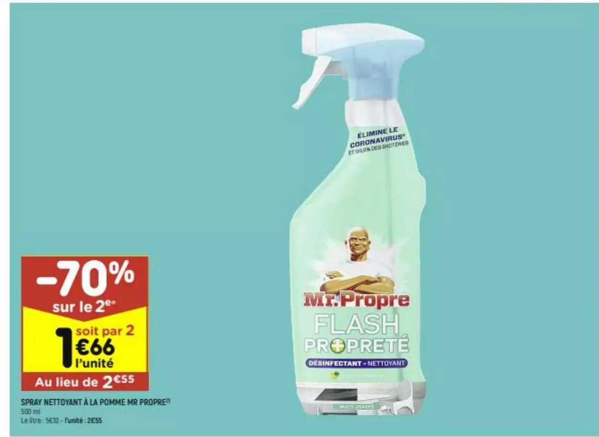 spray nettoyant à la pomme mr propre