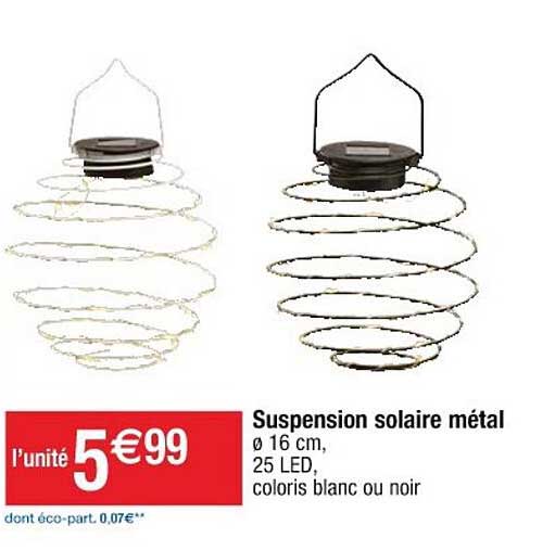 Suspension Solaire Métal