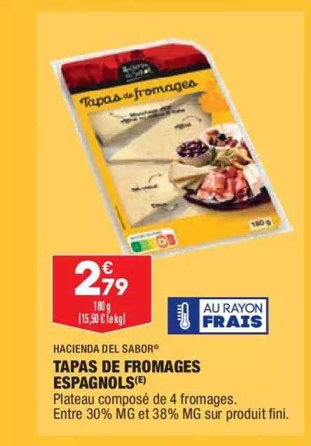 tapas de fromages espagnols hacienda del sabor