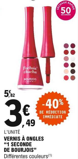 vernis à ongles "1 seconde de boujois"