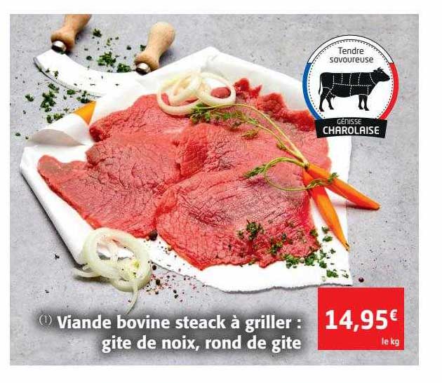 viande bovine steak à griller : gite de noix, rond de gite