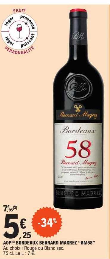 aop bordeaux bernard magrez "bm58"