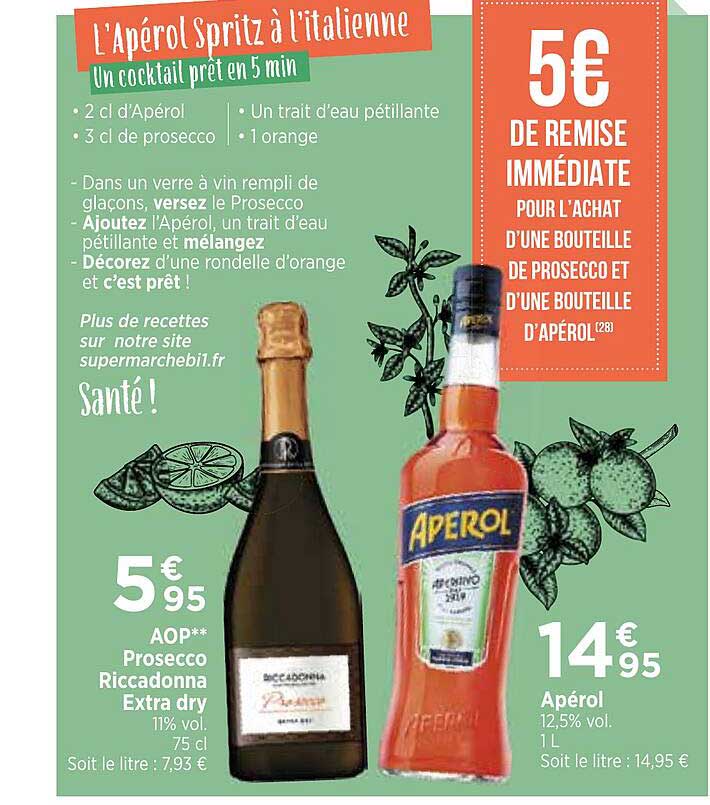 Aop Prosecco Riccadonna Extra Dry, Apérol