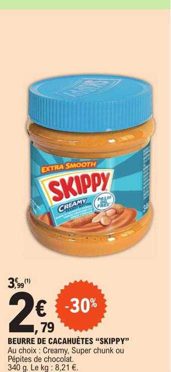 beurre de cacahuètes "skippy"