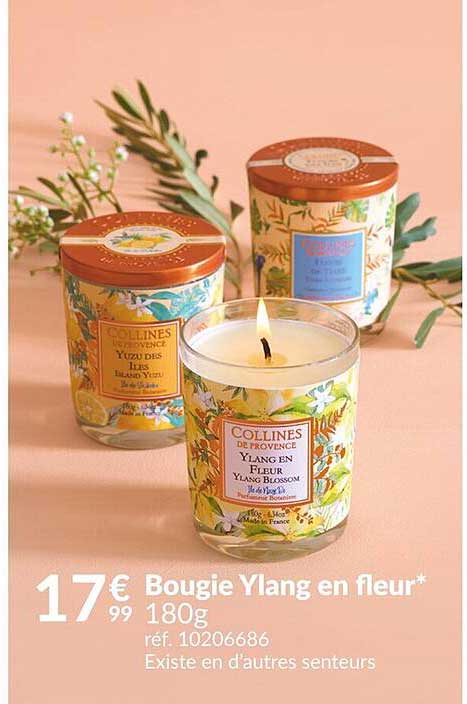 bougie ylang en fleur