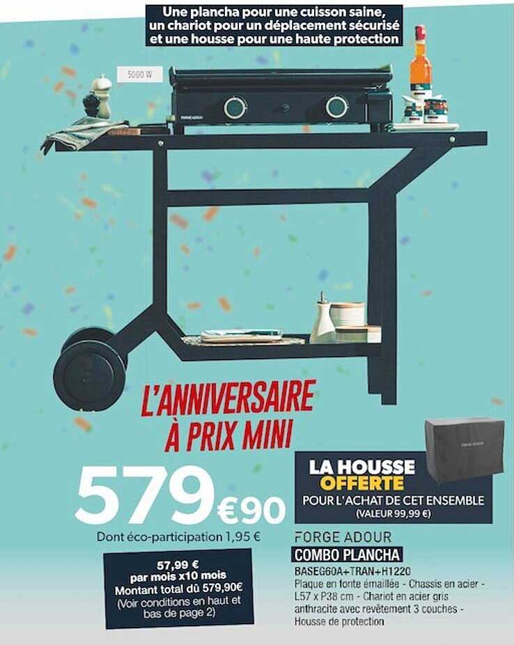 combo plancha forge adour