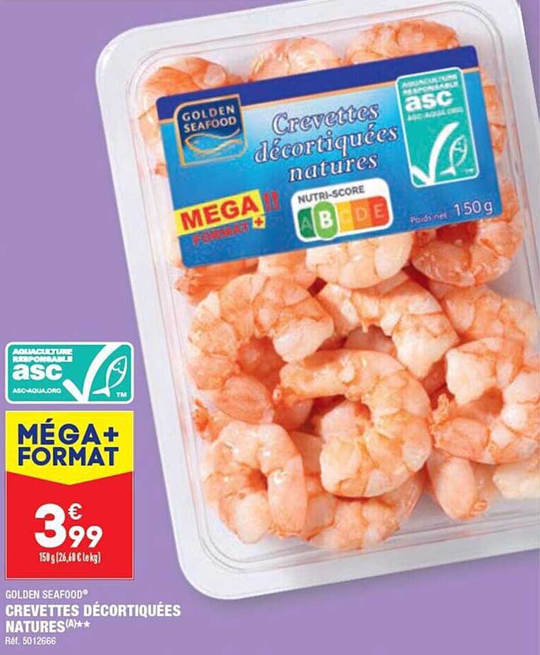Crevettes Décortiquées Natures Golden Seafood