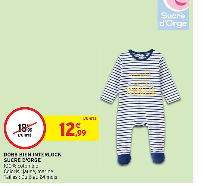 dors bien interlock sucre d'orge