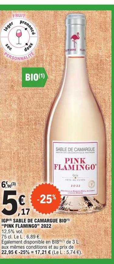 igp sable de camargue bio "pink flamingo" 2022