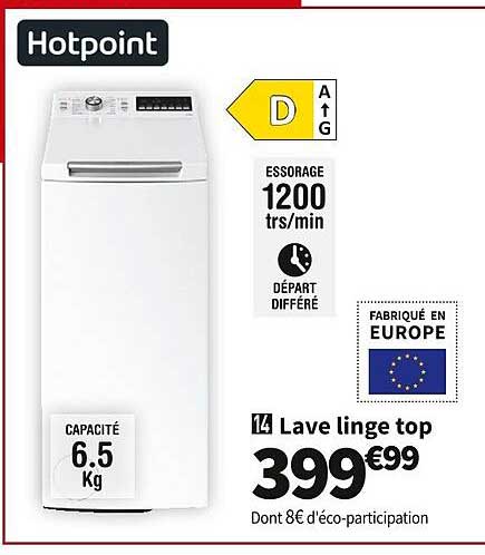 lave linge top hotpoint