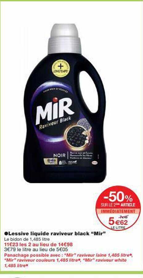 lessive liquide raviveur black "mir"