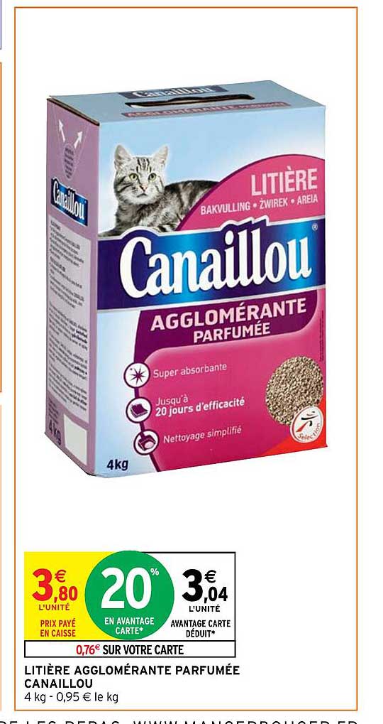 Litière Agglomérante Parfumée Canaillou