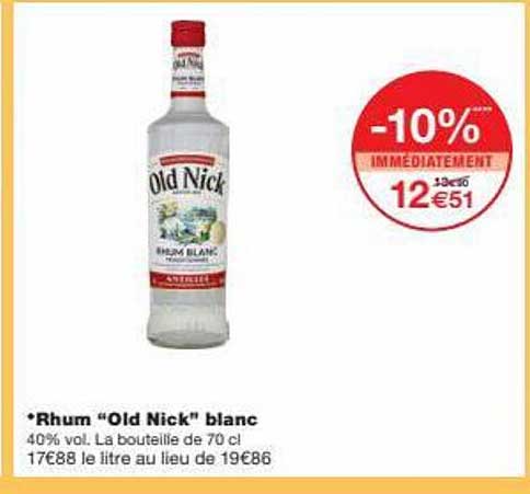 rhum "old nick" blanc