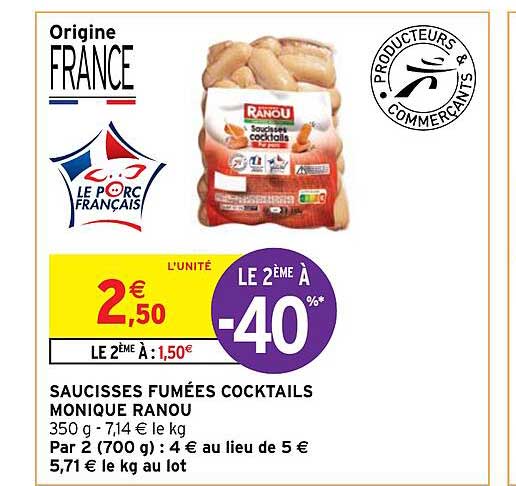 saucisses fumées cocktails monique ranou