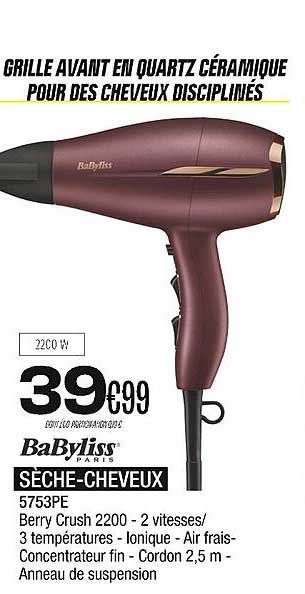 sèche-cheveux babyliss paris