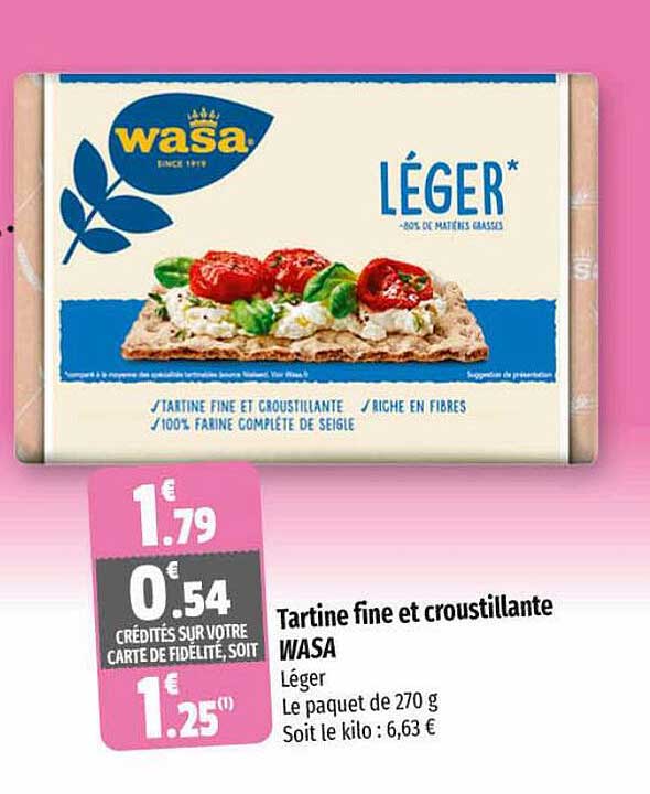 tartine fine et croustillante wasa
