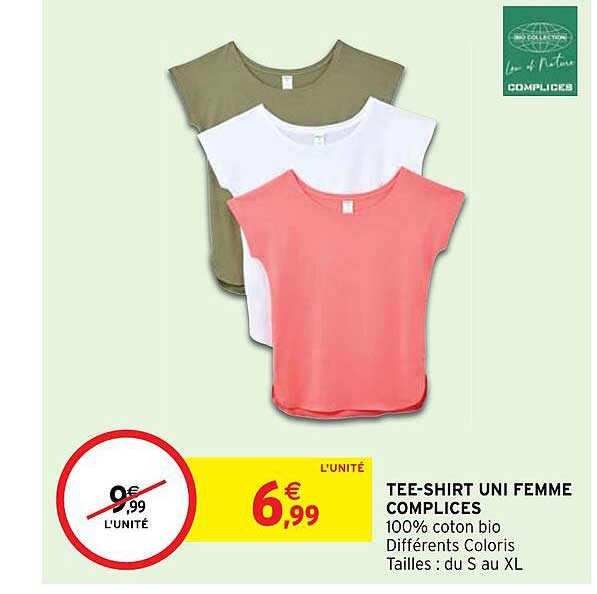 tee-shirt uni femme complices
