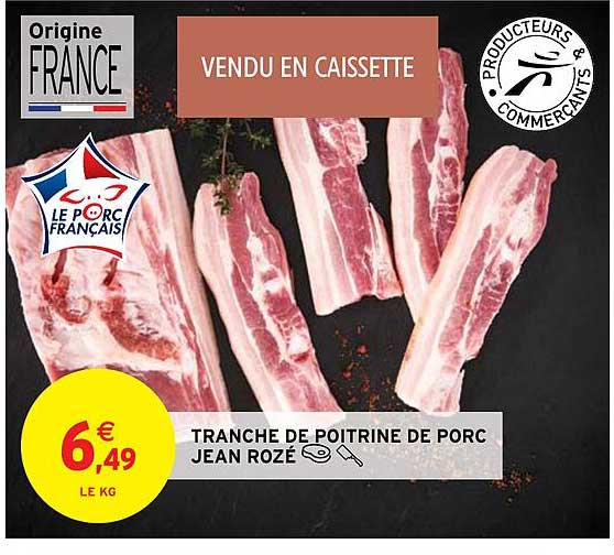 tranche de poitrine de porc jean rozé