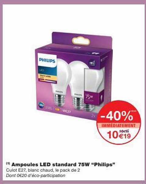 Ampoules Led Standard 75w "philips"