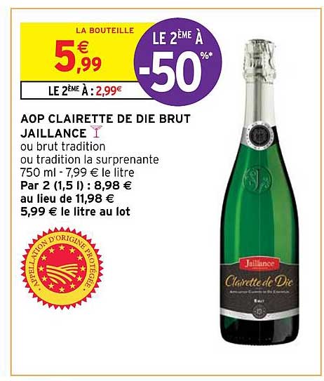 aop clairette de die brut jaillance